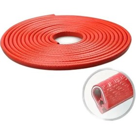 Resim Dashanshop 196,85 İnç Kırmızı Universal Kapı Kenar Koruyucu Çizilme Önleyici Kalın Çelik Şerit 