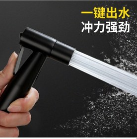 Resim Padalink 304 Paslanmaz Çelik Tuvalet Spreyi Seti - Siyah Sprey, 1.5m Genişletilebilir Boru Ve Çivi Olmayan Tutucu İle Ev Temizliği İçin Pratik Araç 