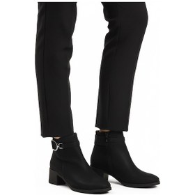 Resim Siyah Zümrüt Fermuarlı Kaymaz Polarlı Kadın Topuklu Bot 417637 Z SİYAH ZÜMRÜT 