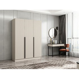 Resim Kale Plus 3 Mebran Kapaklı 2 Çekmeceli Dolap Kumtaşı Mebran 190cm Kumtaşı 