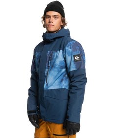 Resim Quiksilver Eqytj03339 - Mission Printed Block Erkek Snowboard Kayak Montu Mavi 