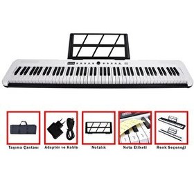 Resim Jwin JDP-2088 Tuş Hassasiyetli 88 Tuşlu Beyaz Piyano 