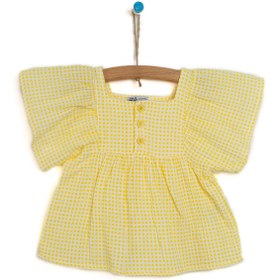 Resim HelloBaby Basic Sarı Pötikareli Bluz Kız Bebek 