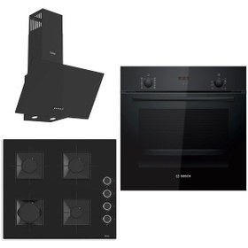 Resim Bosch - Ferre HBF512BB1T - SS205 - D086 Siyah Ankastre Set 