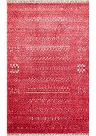 Resim Hoom Rugs Nepal Zr 06 Bambu Viskon Kırmızı Modern Uşak Desenli Halı Kırmızı 