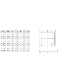 Resim Shower 90X90 Kare Duş Teknesi 