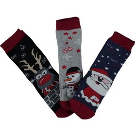 Resim Milenawear By Milena YILBAŞI NOEL HAVLU ÇOCUK SOKET ÇORAP 3 LU SET UNİ 