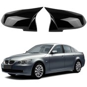 Resim Bmw 5 Serisi E60 2005 2011 Yarasa Ayna Kapağı Siyah 