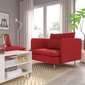 Resim IKEA Kırmızı Rahat Kanepe - Tekli Koltuk 