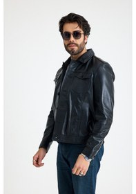 Resim Franko Armondi Jean Model Reguler Erkek Deri Ceket E20-k-899-y Siyah 