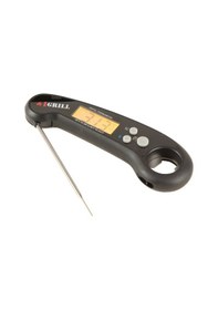 Resim Igrıll Et Termometresi Waterproof Dijital Hızlı Isı Ölçer Siyah 