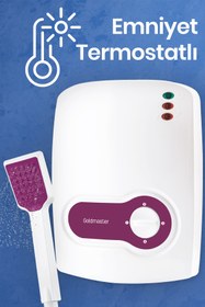 Resim GoldMaster Shower 7000 Watt 7 Emniyetli Termostatlı Elektrikli Mutfak Banyo Şofbeni GM7938 