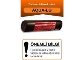 Resim Aqua 2000 Watt GSA20LG Düşük Işıklı Kumandasız Suya Dayanıklı Elektrikli Infrared Isıtıcı-Siyah 