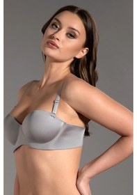 Resim Cotonhause Kadın Straplez Lotus Lazer Kesim Push-up Gri Sütyen 336055 001 
