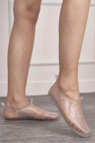 Resim İmerShoes Günlük Unisex Simli Şeffaf Deniz Ayakkabısı Kaymaz Dayanıklı Taban Havuz Plaj Rafting Sandaleti 130 