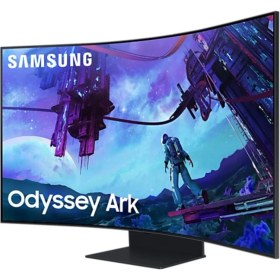 Resim Samsung Odyssey Ark LS55CG97WNUXUF 55 Inç UHD 165Hz 1ms Pivot Asansör Multi View HDR10+ 1000R Kavisli Kokpit Quantum Mini LED Smart Gaming Hub Monitör 