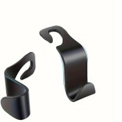 Resim 2'li Evrensel Araba Koltuk Arkası Depolama Askıları, Çok Fonksiyonlu Headrest Organizer, Gizli Araba Headrest Askıları, Otomobil İç Aksesuarları, PP Malzeme 
