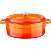 Resim Lava Döküm Edition Serisi Ölçü 25x31 CM Turuncu Oval Tencere 