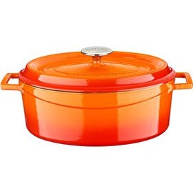 Resim Lava Döküm Edition Serisi Ölçü 25x31 CM Turuncu Oval Tencere 