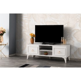 Resim evimedairherşey Modern Tarz Yüksek Ayaklı Tv Sehpası 130cm 