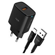 Resim Linktech C305 Safe Micro USB Kablolu 18 W Hızlı Şarj Cihazı 
