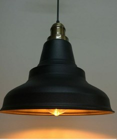 Resim Riolight Retro Siyah Içi Altın Tekli Sarkıt Bakır-Eskitme Askı 