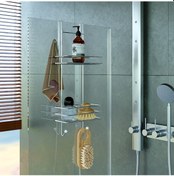 Resim Teknotel Iki Katlı Duşakabin Rafı Krom Lm065 