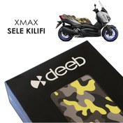 Resim Deeb Yamaha Xmax 300 Kamuflaj Sele Kılıfı Gri Sarı 