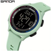 Resim Sunshine022 Sanda Yeşil Kadın Erkek Led Ekranlı Fitness Kronometre Adımsayar Tpu Saat Diğer 