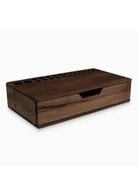 Resim Woodsaka Reka Mini Çekmeceli Kalemlik Organizer - Ceviz Ağacından 