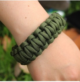 Resim Paracord Paraşüt Ipi Düdüklü Bileklik Yeşil 