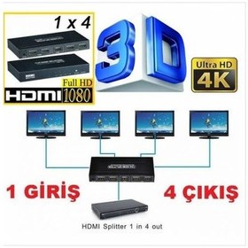 Resim 4Lü Hdmi Spliter Ultra Hd 4K 1 Giriş 4 Çıkış 