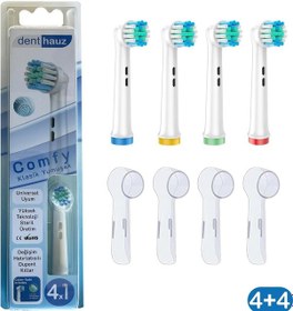 Resim Comfy - Klasik Yumuşak Oral-b Uyumlu Diş Fırçası Başlığı + Fırça Koruma Kapağı 