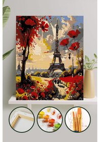 Resim Sayılarla Boyama Tuval Seti 40x50 Cm - Eyfel Kulesi 