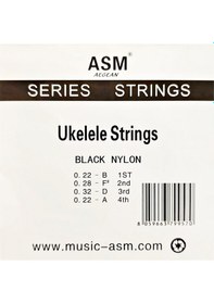 Resim Asm Aegean Ukulele Teli Takım Siyah 