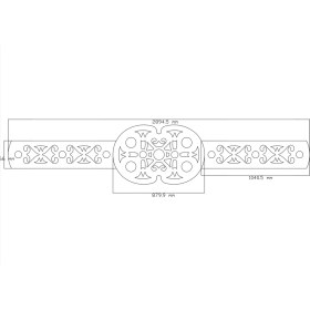 Resim Motifpiyer Motifli Tavan Göbegi Led Spotlu Tmg -54-S-290cm-87cm 