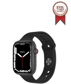 Resim I7Pro+ Yeni Kasa Çift Tuş Aktif Konuşma Özellikli Türkçe Akıllı Saat Mavi 