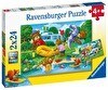 Resim Ravensburger 2x24 Parça Ayı Ailesi Kampta Puzzle 052479 