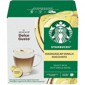 Resim Starbucks Madagaskar Vanilya Macchiato DG kapsülleri 12 adet. 