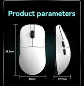 Resim Coverzone AJAZZ AJ159P MC 3 Modlu 1000Hz 12.000 DPI Manyetik Şarj İstasyonlu PAW 3311 Optik Sensör Gaming Mouse (Beyaz) 