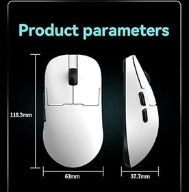 Resim Coverzone AJAZZ AJ159P MC 3 Modlu 1000Hz 12.000 DPI Manyetik Şarj İstasyonlu PAW 3311 Optik Sensör Gaming Mouse (Beyaz) 