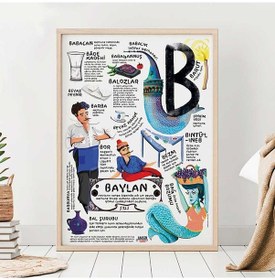 Resim Anason İşleri B Harfli. Poster 50x70cm 