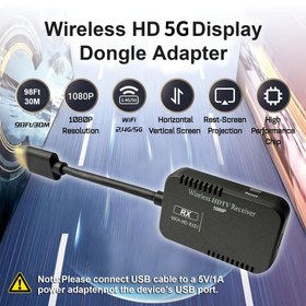 Resim 1080P Kablosuz HD Ekran Yansıtma Adaptörü - Ekran Yansıtma Adaptörü, Mobil Telefonlar/Tabletler/M*ac ve Windows Dizüstü Bilgisayarlardan TV'ler, Projektörler veya Monitörlere Ses ve Görüntü Yansıtır; I-O'S'a Uyumlu, Ücretsiz Programları Gerektirmeyen Bir Neçe Ücretsiz Program Desteği, W-Window ve Android Destekler Çoğu Video Programı 