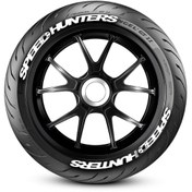 Resim Performance Stickers Speedhunters Lastik Yazısı Motorsiklet Lastik Sticker 8adet Lastik Stikeri 15-21 Inç Arası Uyumlu 