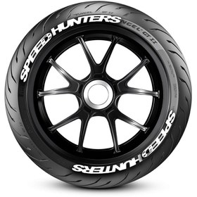 Resim Performance Stickers Speedhunters Lastik Yazısı Motorsiklet Lastik Sticker 8adet Lastik Stikeri 15-21 Inç Arası Uyumlu 