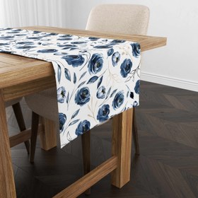Resim Blue Roses Runner Örtü 