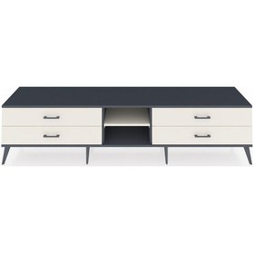 Resim Hyperion Tv Ünitesi Tek Raflı 4 Çekmeceli 220x44x51 Antrasit-aytaşı Aytası/aytası - Antrasıt 