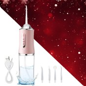 Resim USB Şarj Edilebilir Su Temizleyici, 800mAh Lityum Pil ile, 360° Dönebilen Nozul, 4 Jet Ucu, Hassas Basınç Kontrolü, 3 Temizleme Modu, Derin Diş ve Diş Eti Bakımı için, Ev ve Seyahat Kullanımı 