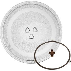 Resim Sagrado Evrensel Mikrodalga Cam Plaka Dayanıklı Mikrodalga Cam Pikap Plakası, Yuvarlak Mikrodalga Plaka Kapağı Değiştirme 24.5cm (Yurt Dışından) 