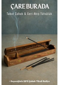 Resim Tabut Geri Akış & Çubuk Tütsülük Seçeceğiniz 20'li Çubuk Tütsü Hediye 